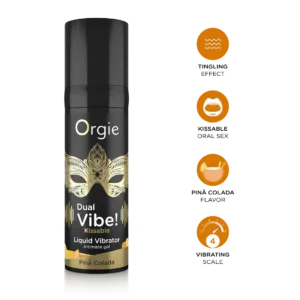 ORGIE (葡萄牙) Dual Vibe! Piña Colada 雙效震動鳳梨椰香雞尾酒潤滑液｜熱帶風味・口愛潤滑・輕柔酥麻