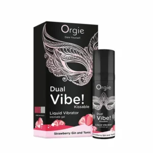 ORGIE (葡萄牙) Dual Vibe! Strawberry Gin & Tonic 草莓琴通寧雞尾酒味 酥麻震感口愛精華液｜草莓果香・可舔潤滑・微震快感