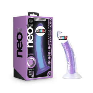 Blush（美國）Neo Elite Glow 7.5 吋夜光霓虹紫假陽具