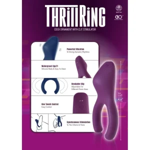 Excellent Power THRILL RING 紫紅色震動延時環