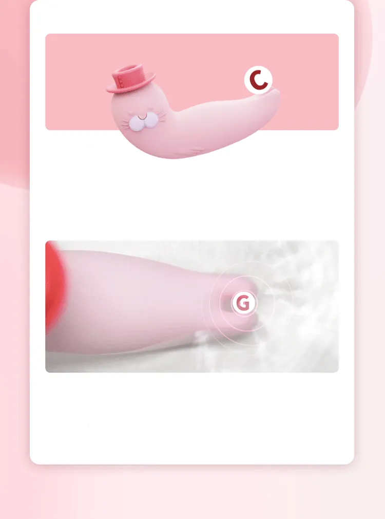 KISSTOY Cutevibe Franky 小海豹震動器 粉色