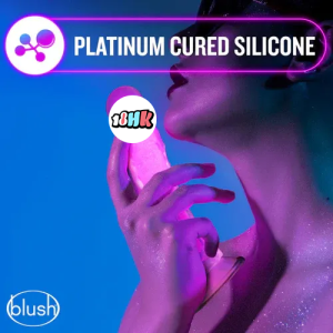 Blush Neo Elite Paradise Glow 深霓虹粉紅假陽具正面視圖