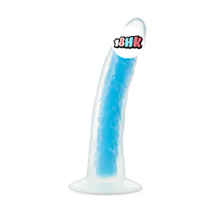 Blush Neo Elite Prysm Glow 霓虹藍夜光 7 吋假陽具正面展示