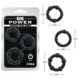 CHISA Beaded Cock Rings 3件組