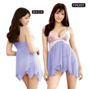 NPG 日本 Stylish Avenue 紫色開衩睡裙正面照