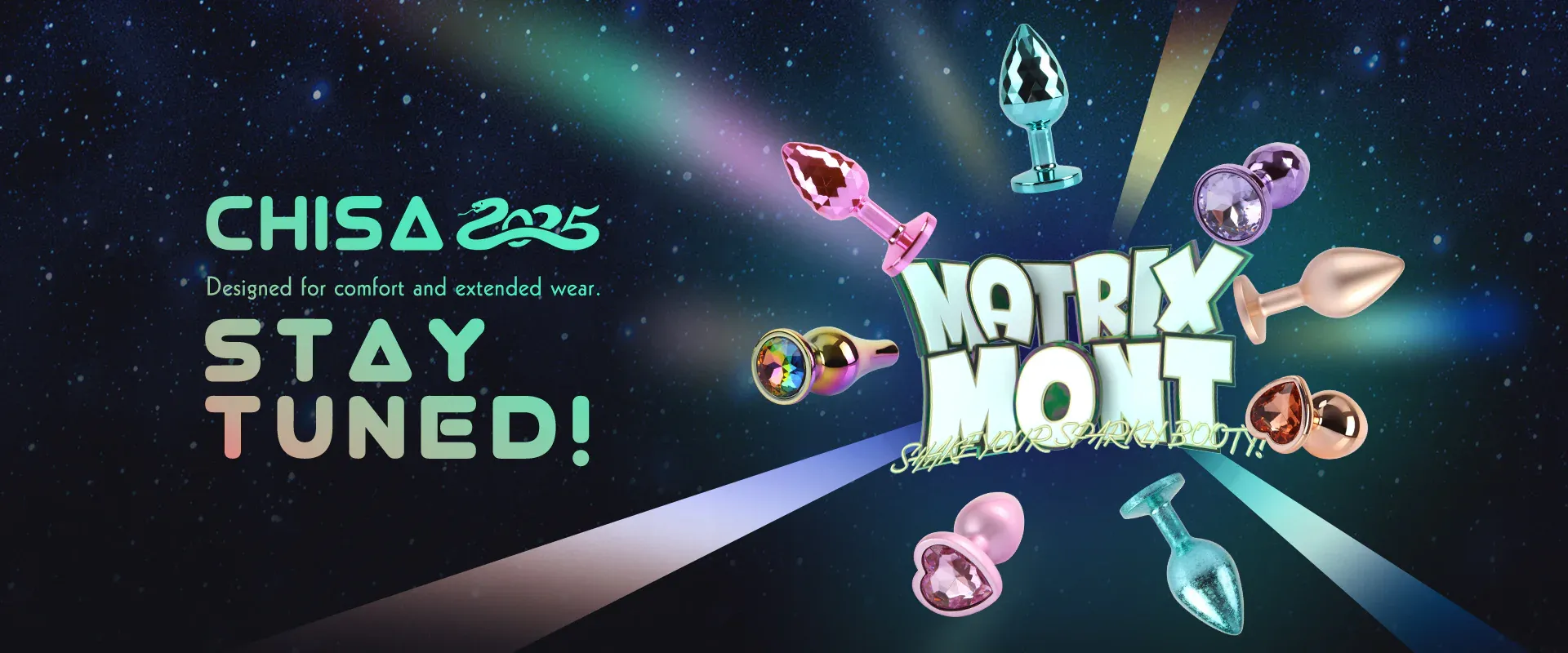 CHISA 彩虹心型肛塞套裝 Rainbow Heart Butt Plug